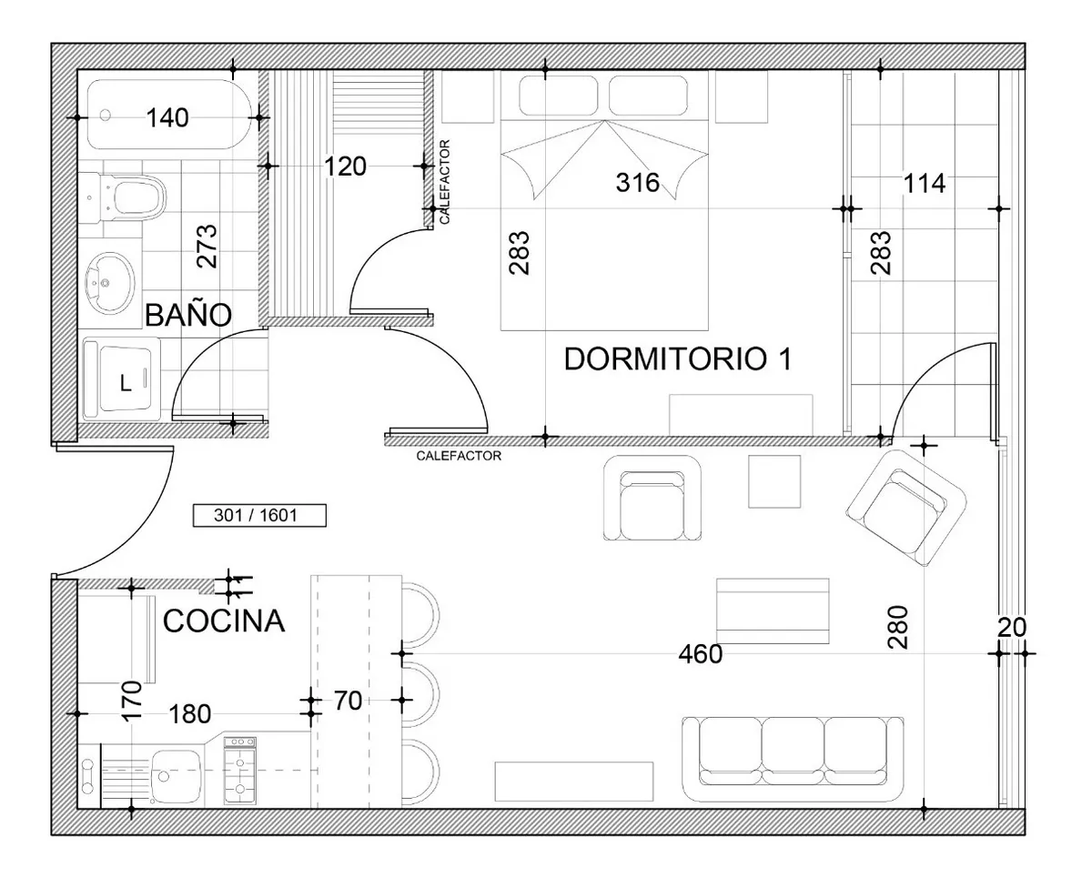 Dpto 1 Dorm 45m2 C/estacionamiento Metro El Llano