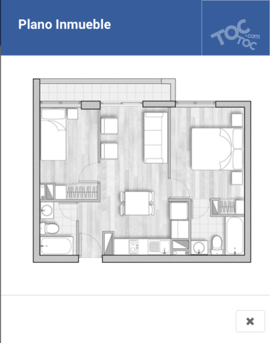 Arriendo Departamento Cercano a Metro Santa Lucia, Santa Rosa 237