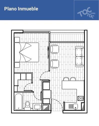 Arriendo Departamento 1 Habitación y 1 Baño Carmen 368 Esquina Santa Isabel
