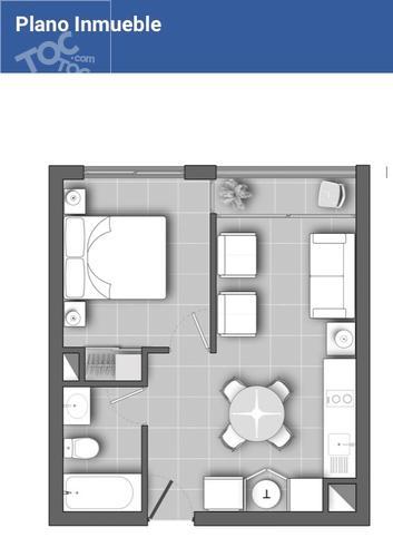 Departamento 1 Habitación y 1 Baño Sara del Campo Metro Santa Lucia
