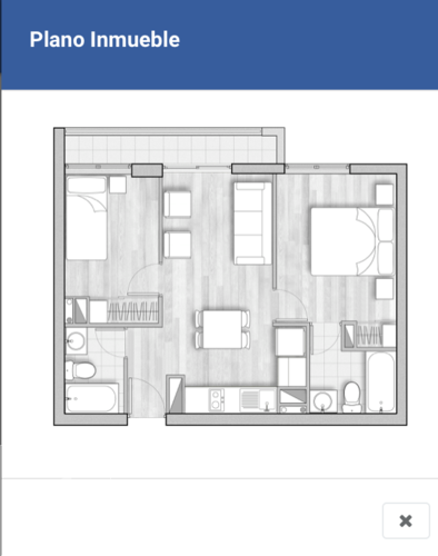 PROMOCIÓN $0 COMISIÓN hasta 31-03 !!! Departamento 2 Habitaciones y 2 Baños Santa Rosa 237 cercano Metro Santa Lucia