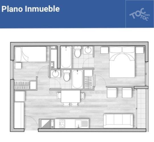 PROMOCIÓN $0 COMISIÓN hasta 31-03 !!! Departamento 2 Habitaciones y 2 Baños Santa Rosa 237 cercano Metro Santa Lucia