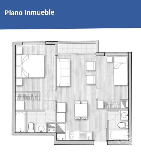 PROMOCIÓN $0 COMISIÓN hasta 15-04 !!! 2 Habitaciones y 2 Baños Santa Rosa 237 Cercano Metro Santa Lucia