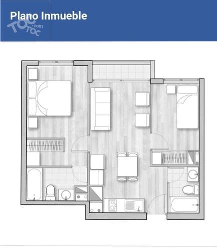 PROMOCIÓN $0 COMISIÓN hasta 15-04 !!! 2 Habitaciones 2 Baños Santa Rosa 237 Cercano Metro Santa Lucia