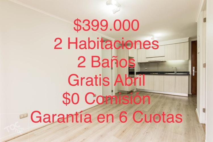 Abril GRATIS - $0 COMISIÓN – Garantía en CUOTAS !!! 2 Habitaciones y 2 Baños Santa Rosa 237 Cercano Metro Sta. Lucia
