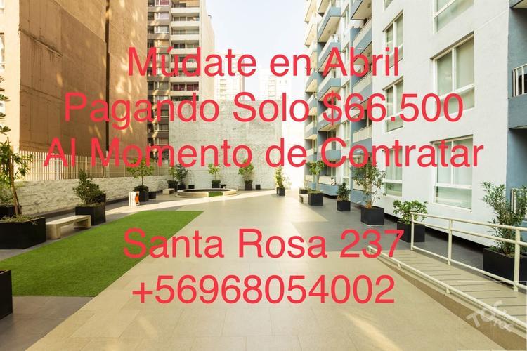 Abril GRATIS - $0 COMISIÓN – Garantía en CUOTAS !!! 2 Habitaciones y 2 Baños Santa Rosa 237 Cercano a Metro Sta. Lucia