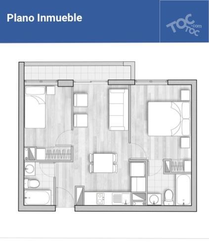 Abril GRATIS - $0 COMISIÓN – Garantía en CUOTAS !!! 2 Habitaciones y 2 Baños Santa Rosa 237 Cercano a Metro Santa Lucia