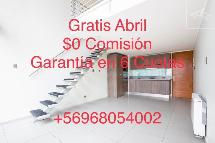 bril GRATIS - $0 COMISIÓN – Garantía en CUOTAS !!! Loft 1 Habitación y 1 Baño Sara Del Campo 535 Metro Santa Lucia