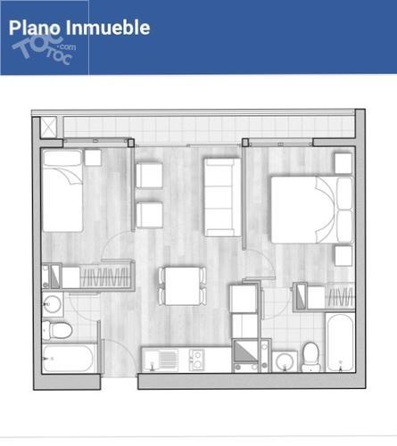 Abril GRATIS - $0 COMISIÓN – Garantía en CUOTAS !!! 2 Habitaciones y 2 Baños Santa Rosa 237 Cercano a Metro Santa Lucia