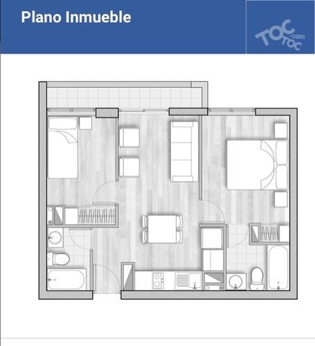 2 Habitaciones y 2 Baños Santa Rosa 237 Cercano a Metro Santa Lucia