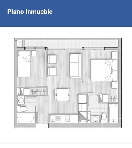 2 Habitaciones y 2 Baños Santa Rosa 237 Cercano a Metro Santa Lucia