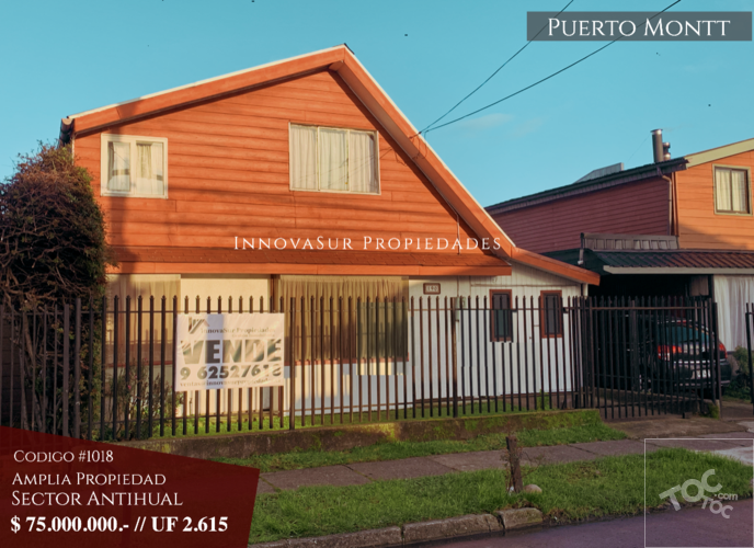 Amplia cas en excelente sector de Pto Montt - Antihual