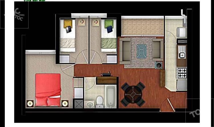 Arriendo Departamento 3D/1B/B/E en Condominio Barrio Parque 2 y 3, Viña del Mar.