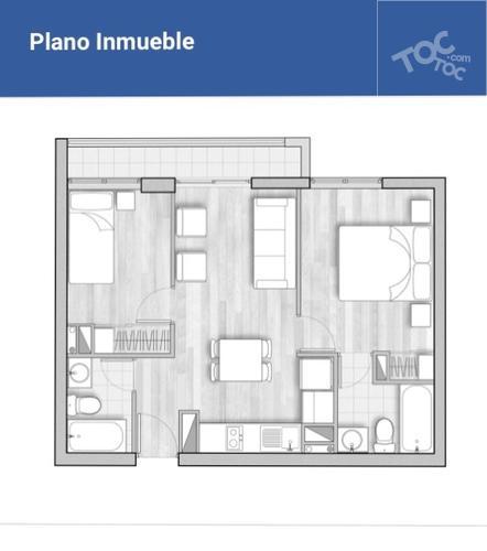2 Habitaciones y 2 Baños Santa Rosa 237 cercano a Metro Santa Lucia
