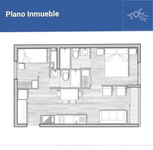 2 Habitaciones y 2 Baños Acepta Mascotas Santa Rosa 237 cercano a Metro Santa Lucia