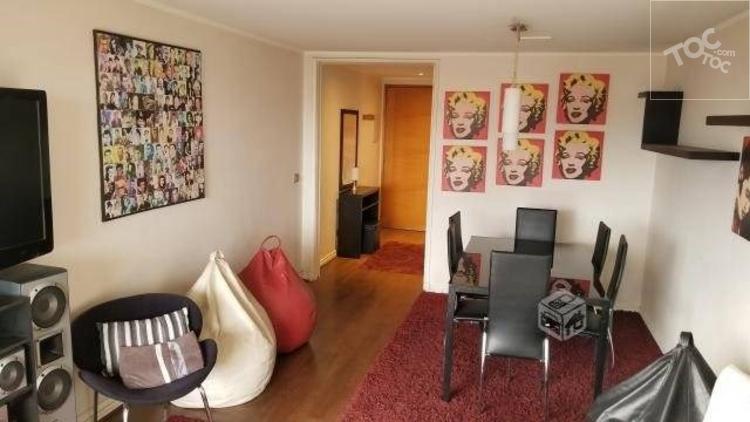 Se Arrienda Espectacular Departamento FULL AMOBLADO Y EQUIPADO 110 m2, Calle interior, Providencia