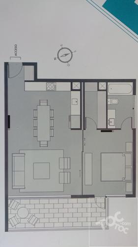 Depto amplio de 1 dormitorio, edificio de 2017, Metro Los Leones (Sin comisión)