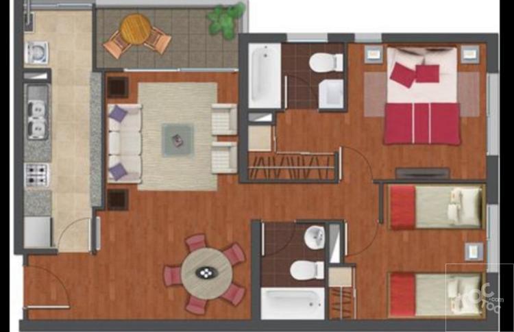 2 Dorm 2 Baños metro Lo Vial