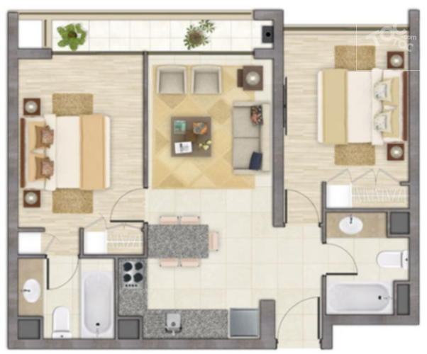 Depto Lira 245 $400.000 2d y 2b incluye estacionamiento
