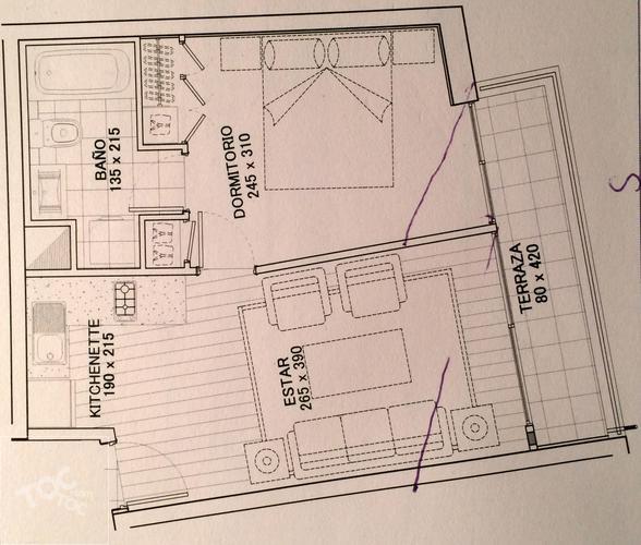 Vendo departamento de un dormitorio, un baño, una bodega.