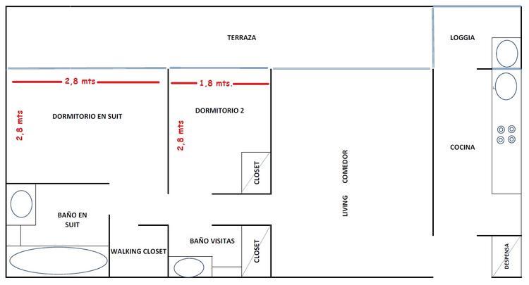 $450.000 Depto 2 dormitorios Barrio Italia - $480.000 con estacionamiento subterraneo