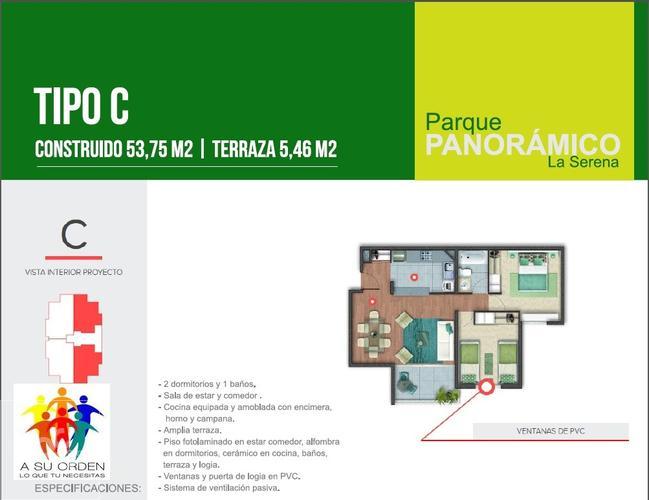 DEPARTAMENTOS NUEVOS EN VENTA, PARQUE PANORÁMICO, LA SERENA. DESDE 2742 UF