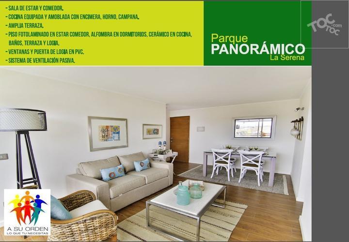 DEPARTAMENTOS NUEVOS EN VENTA, PARQUE PANORÁMICO, LA SERENA. DESDE 2742 UF