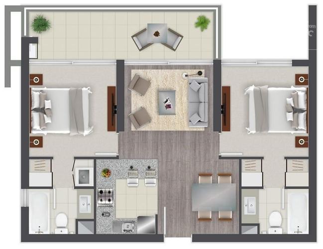 BROKER DEPTO VISTA NORTE IMPECABLE 2D+2B+1E