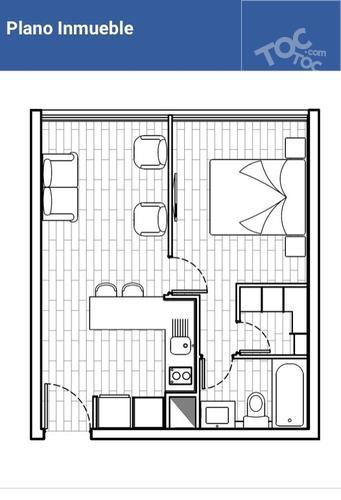Carmen 368 Departamento 204 Comuna Santiago 1 Habitación Grande 1 Baño en Suite Acepta Mascotas Esq. Santa Isabel