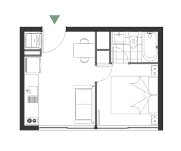 Exclusivo Depto NUEVO 1 Dormitorio–Metro Plaza Egaña