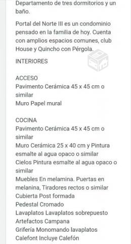 Lindo departamento en condominio portal del norte