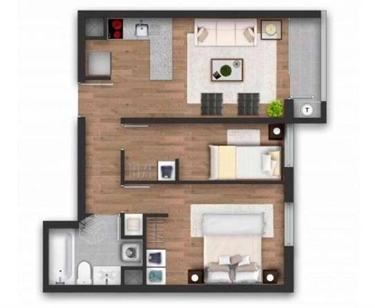 departamento edificio vanguardia 2d 1 b