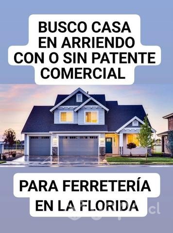 Casa con patente comercial para ferreterí