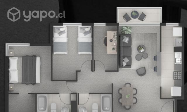 Departamento Don Alfonso 3D y 2B