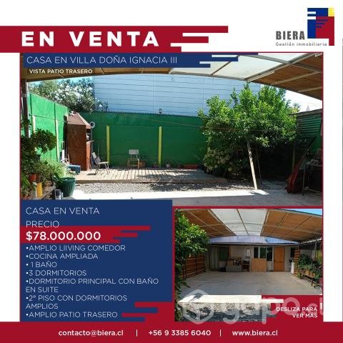 Se Vende Casa Doña Ignacia 3