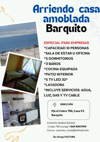 casa amoblada barquito chañaral